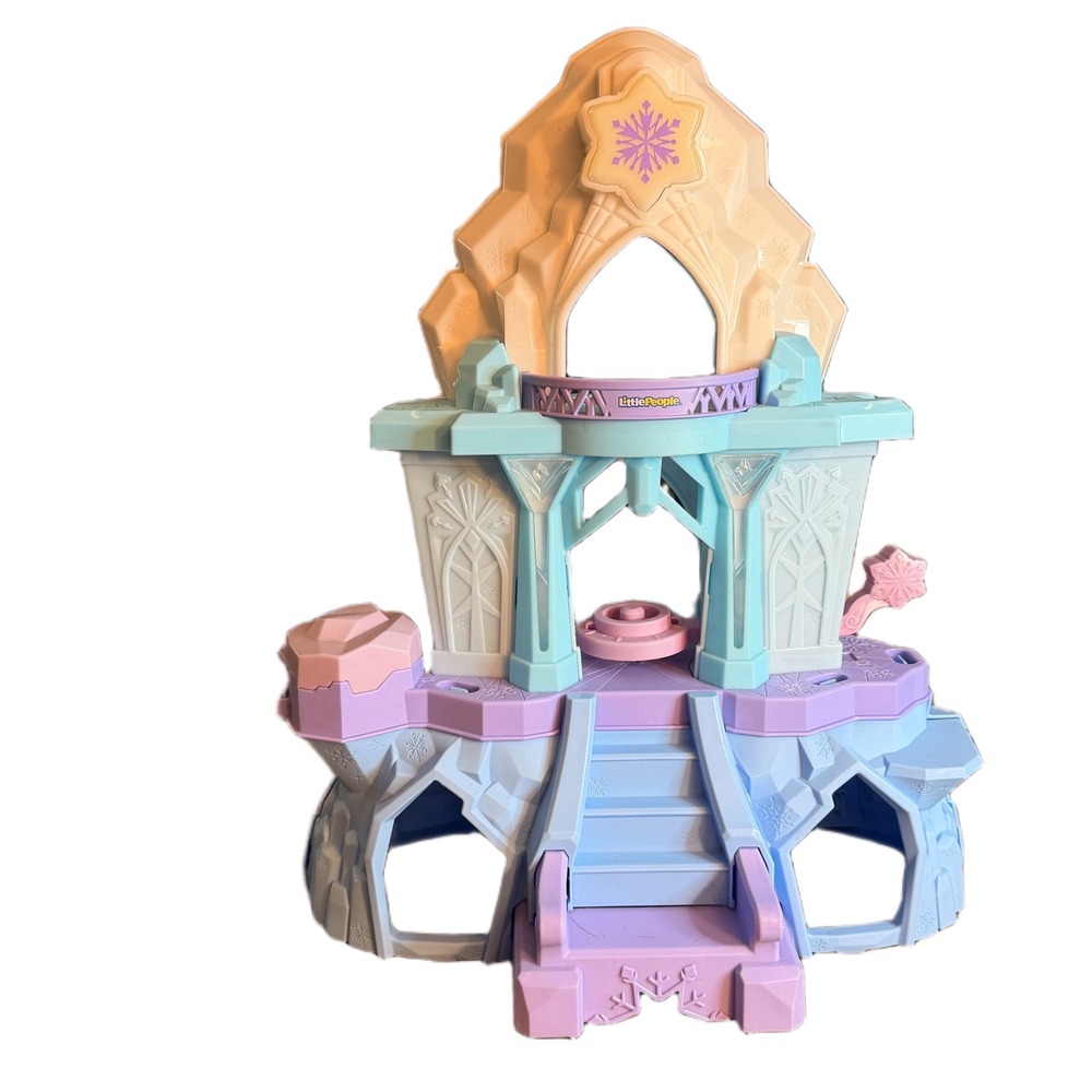 Fisher-Price Little People Disney Frozen Elsa Ice Palace Playset Blue Purple
